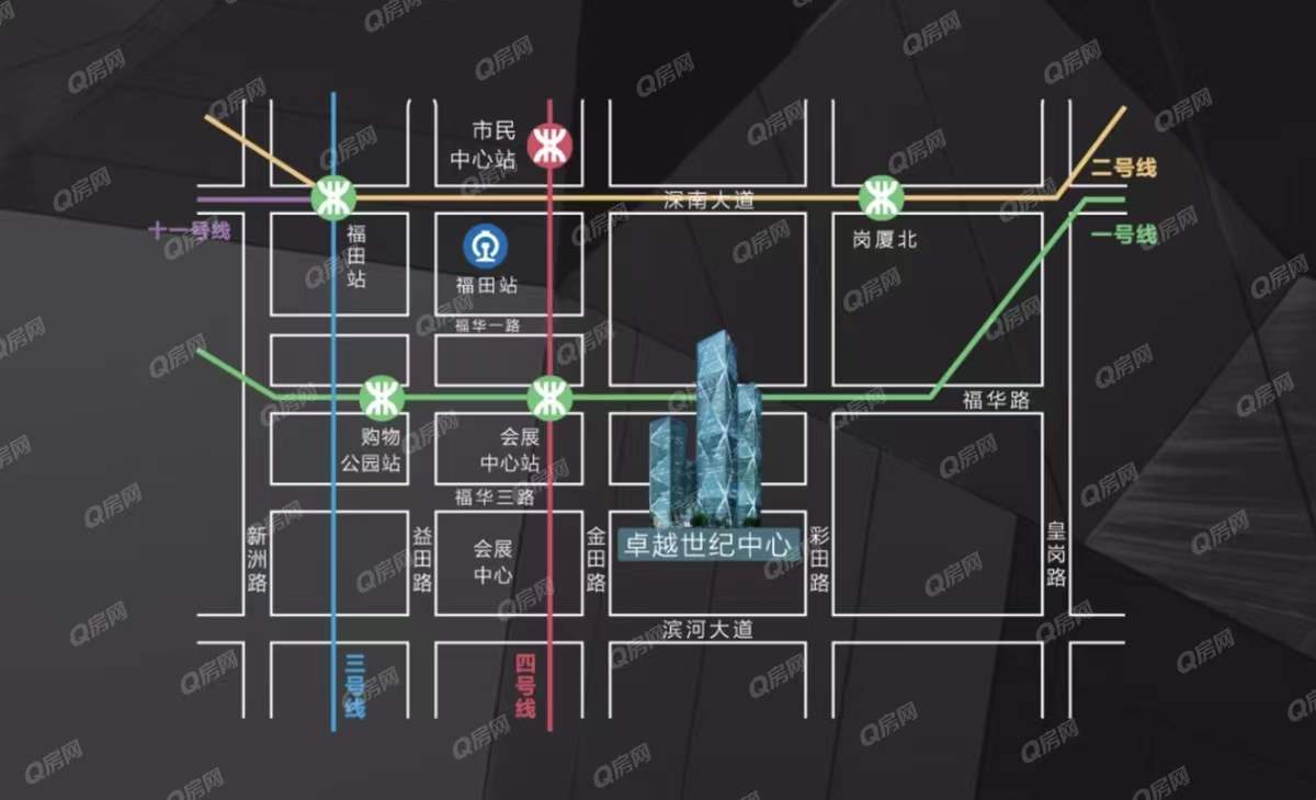 卓越世紀中心，皇崗商務中心-均價230元/平